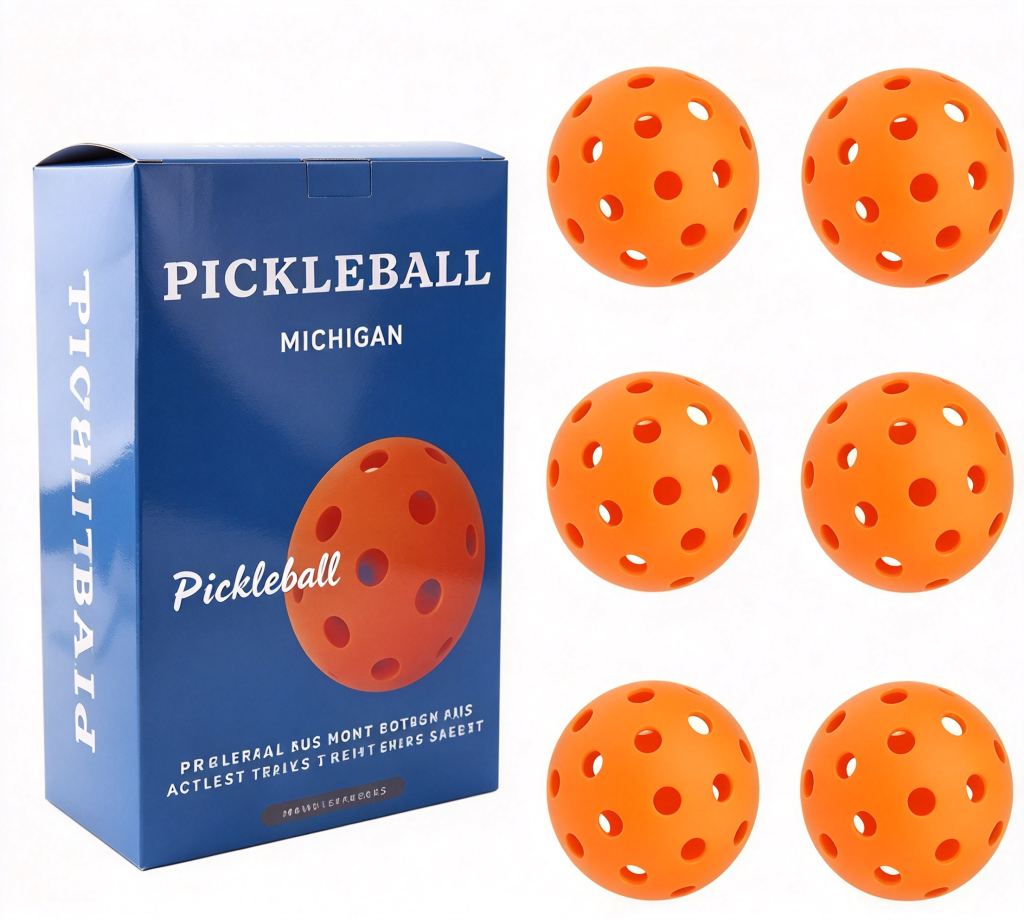 Boxed 40-Hole Injection Molded Pickleball, TPE Material 更换球拍面图并简化底部 14 1024x920
