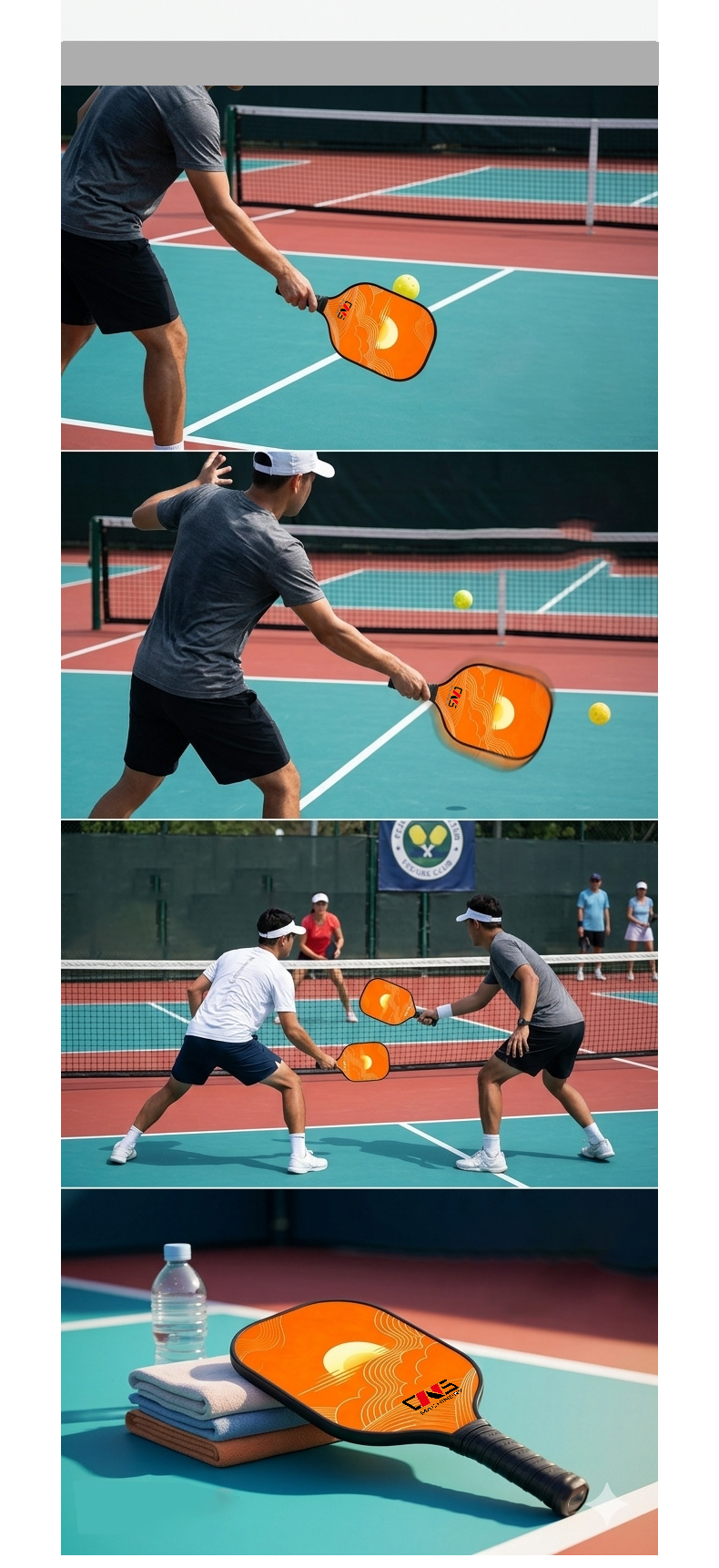 Fiberglass Pickleball Paddle – Indoor & Outdoor Play, Beginner Friendly 详情页 3